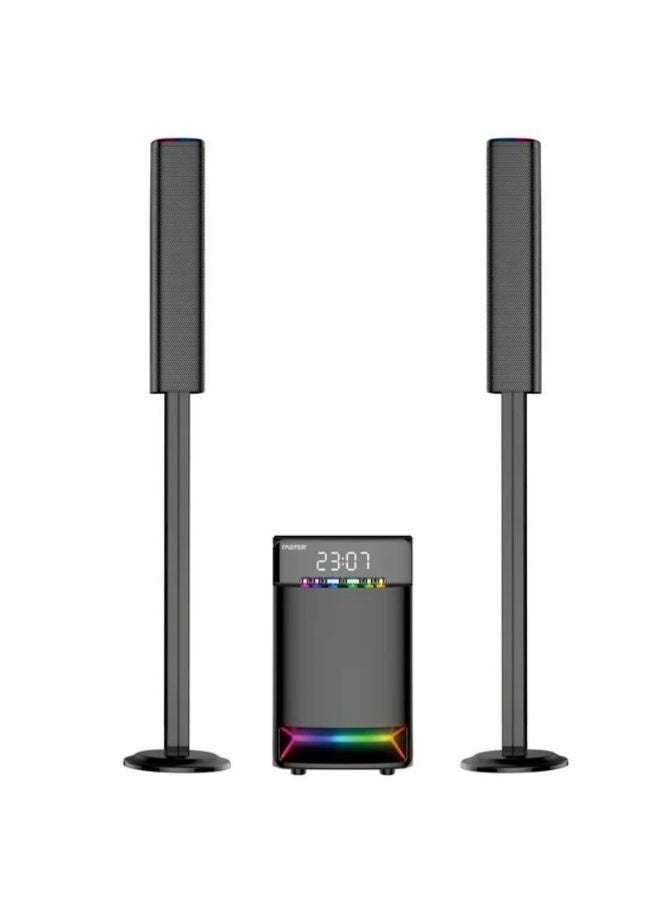 فوفو v-9045 نظام سماعات vovo  بقنوات 3.1 مع ساب ووفر – قدرة 140 وات RMS وإضاءة LED ومدخل Optical - Image 1